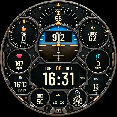 Aviation watch face preview